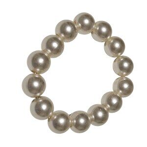Retro Elegant Faux Pearl Beaded Stretch Bracelet 50s 60s Fashion Classic Jewelry